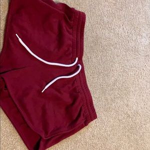 Burgundy shorts